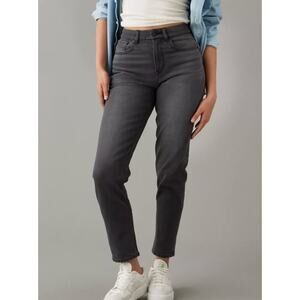 American Eagle Curvy Mom Jean Grey Women's Size 18 Stretch High Rise Straight